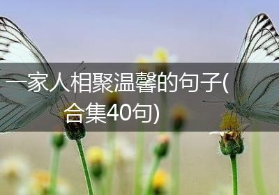 一家人相聚温馨的句子(合集40句)