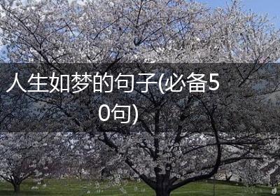 人生如梦的句子(必备50句)
