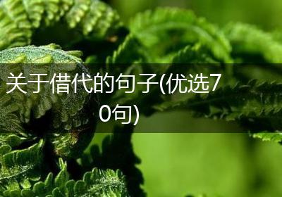 关于借代的句子(优选70句)