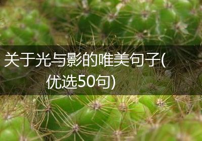 关于光与影的唯美句子(优选50句)