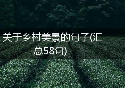 关于乡村美景的句子(汇总58句)
