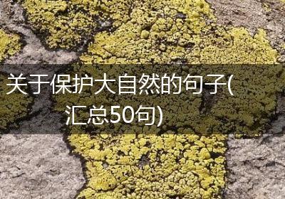 关于保护大自然的句子(汇总50句)
