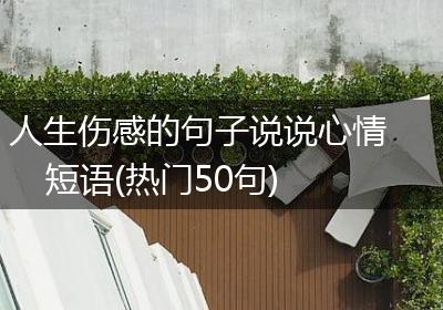 人生伤感的句子说说心情短语(热门50句)