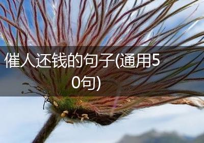 催人还钱的句子(通用50句)