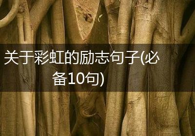 关于彩虹的励志句子(必备10句)