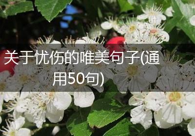 关于忧伤的唯美句子(通用50句)