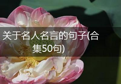 关于名人名言的句子(合集50句)