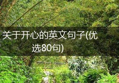 关于开心的英文句子(优选80句)