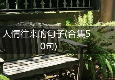 人情往来的句子(合集50句)