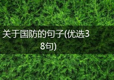 关于国防的句子(优选38句)