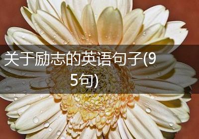 关于励志的英语句子(95句)