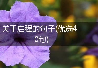 关于启程的句子(优选40句)