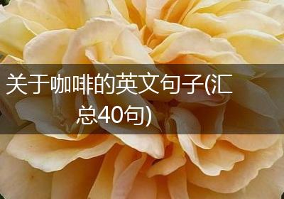 关于咖啡的英文句子(汇总40句)