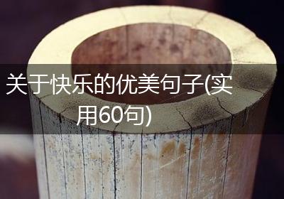 关于快乐的优美句子(实用60句)