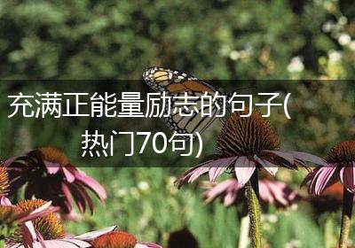 充满正能量励志的句子(热门70句)