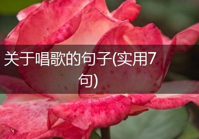 关于唱歌的句子(实用7句)