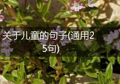 关于儿童的句子(通用25句)
