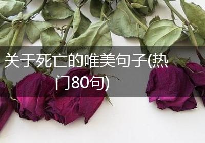 关于死亡的唯美句子(热门80句)