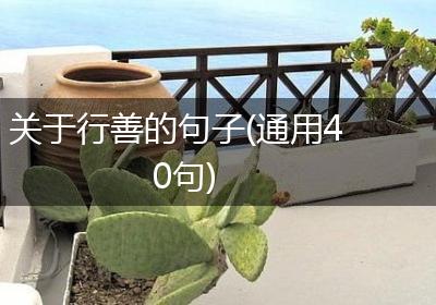 关于行善的句子(通用40句)