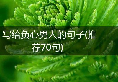 写给负心男人的句子(推荐70句)
