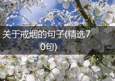 关于戒烟的句子(精选70句)