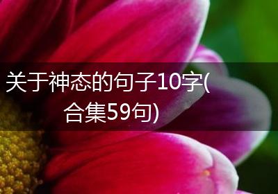 关于神态的句子10字(合集59句)