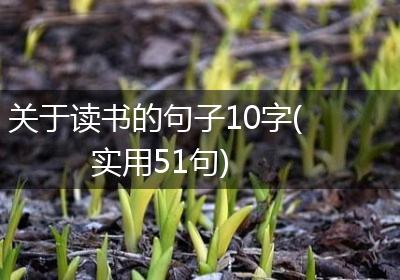 关于读书的句子10字(实用51句)