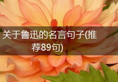 关于鲁迅的名言句子(推荐89句)