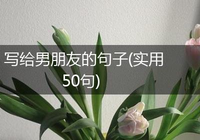 写给男朋友的句子(实用50句)