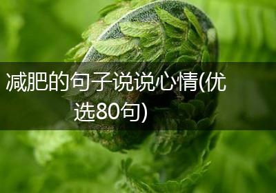 减肥的句子说说心情(优选80句)