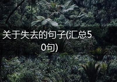 关于失去的句子(汇总50句)