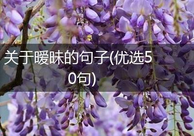 关于暧昧的句子(优选50句)