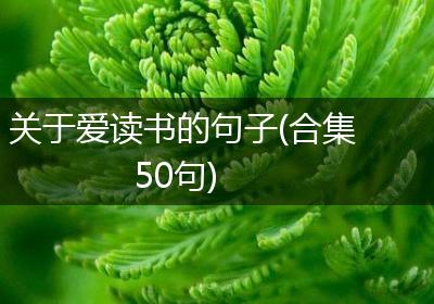 关于爱读书的句子(合集50句)