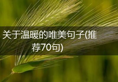 关于温暖的唯美句子(推荐70句)