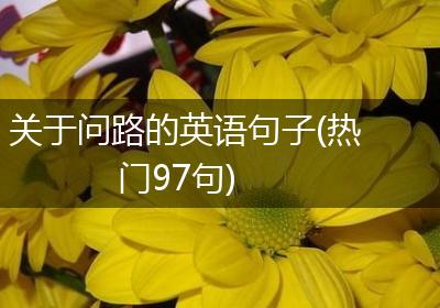 关于问路的英语句子(热门97句)