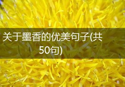 关于墨香的优美句子(共50句)