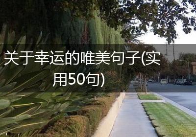 关于幸运的唯美句子(实用50句)