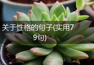 关于性格的句子(实用79句)