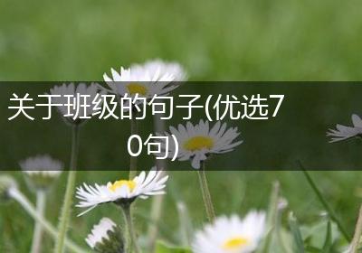 关于班级的句子(优选70句)