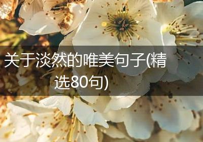 关于淡然的唯美句子(精选80句)