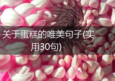 关于蛋糕的唯美句子(实用30句)