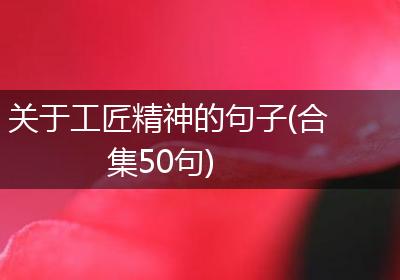 关于工匠精神的句子(合集50句)