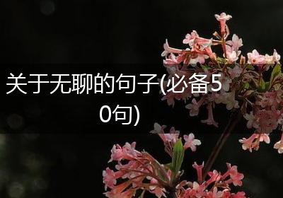 关于无聊的句子(必备50句)