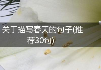 关于描写春天的句子(推荐30句)