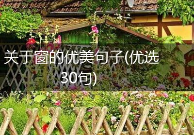 关于窗的优美句子(优选30句)