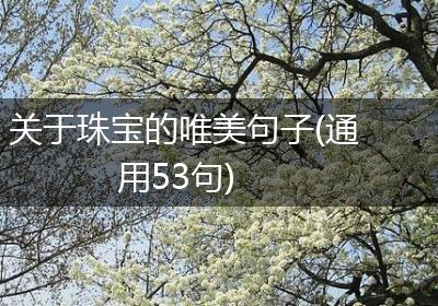关于珠宝的唯美句子(通用53句)