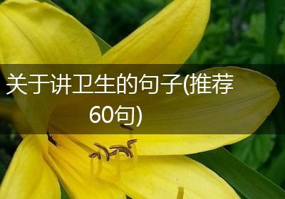 关于讲卫生的句子(推荐60句)