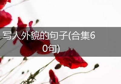 写人外貌的句子(合集60句)