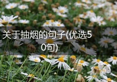 关于抽烟的句子(优选50句)