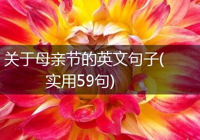 关于母亲节的英文句子(实用59句)